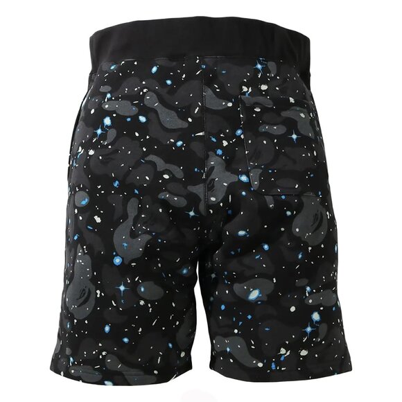 BAPE Space Camo Shark Sweat Shorts Black | A Bathing Ape - Picture 2 of 2